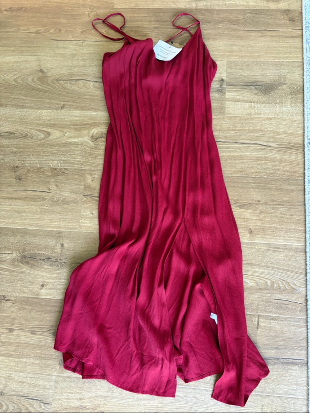 Red reformation Dress with adjustable Spaghetti Straps